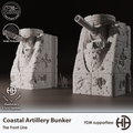 Coastal Artillery Bunker | 32mm Wargaming Terrain | Modular Terrain | HexBrick