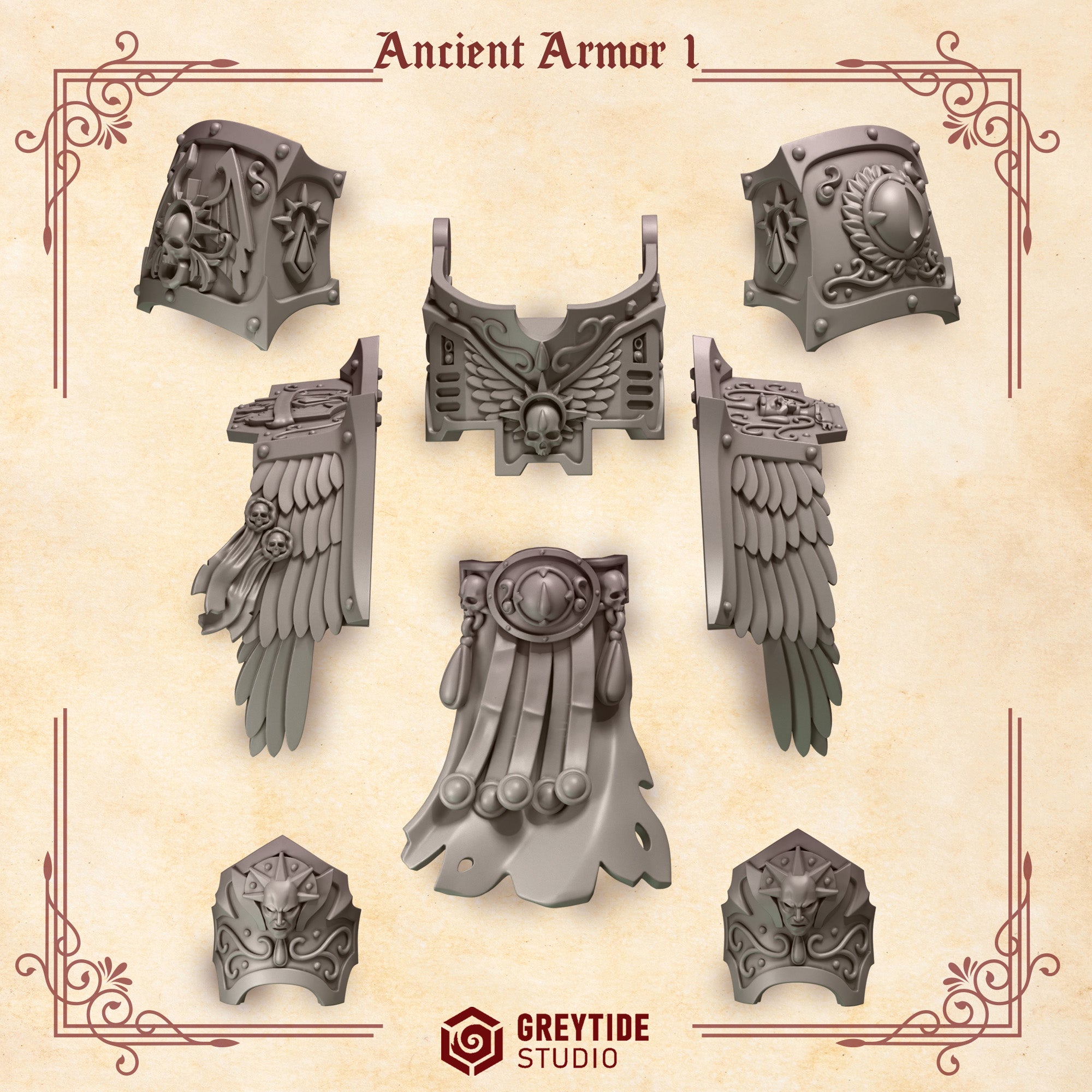 GreyTide Studio - Ancient Armor Crimson Lords