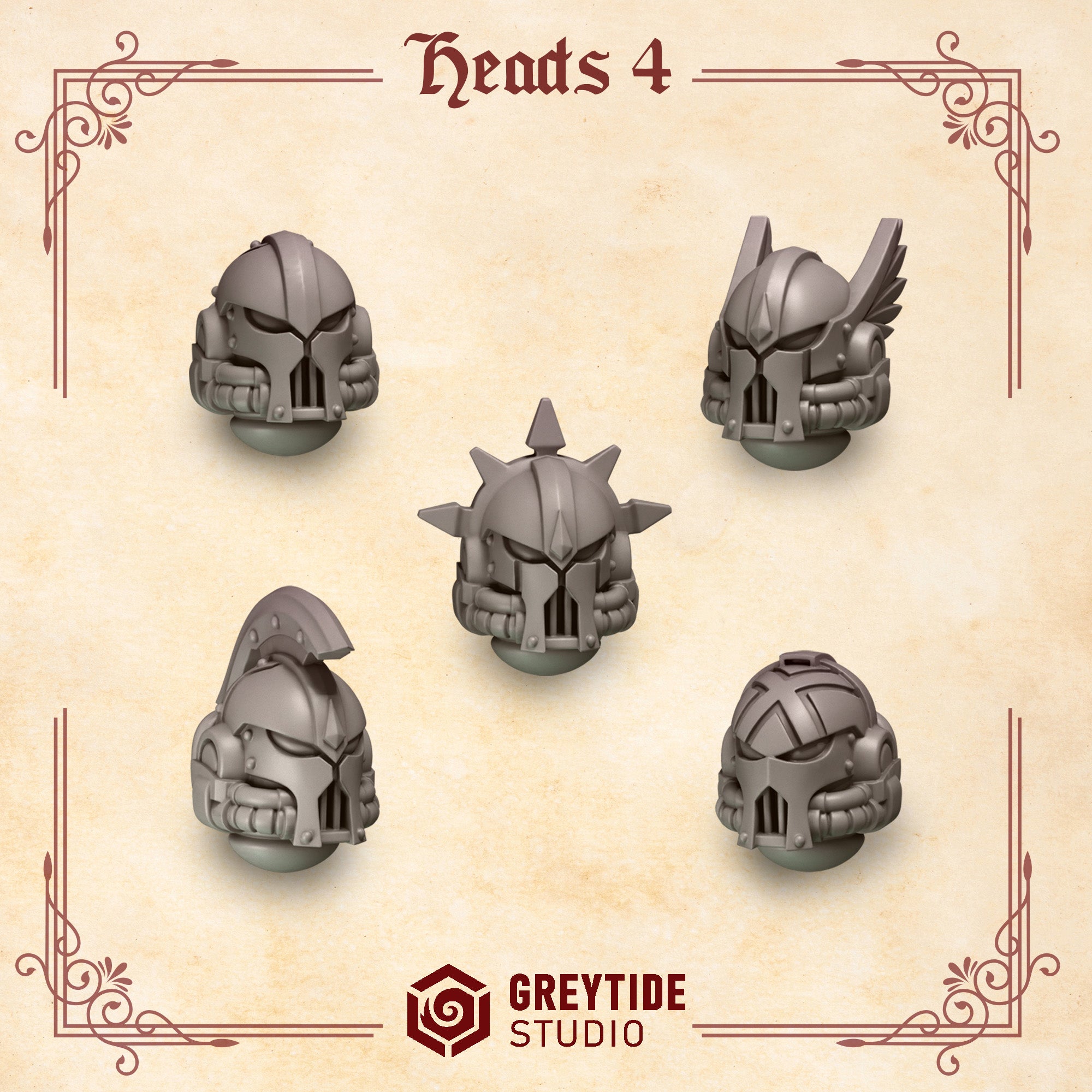 GreyTide Studio - Heads 4 Crimson Lords