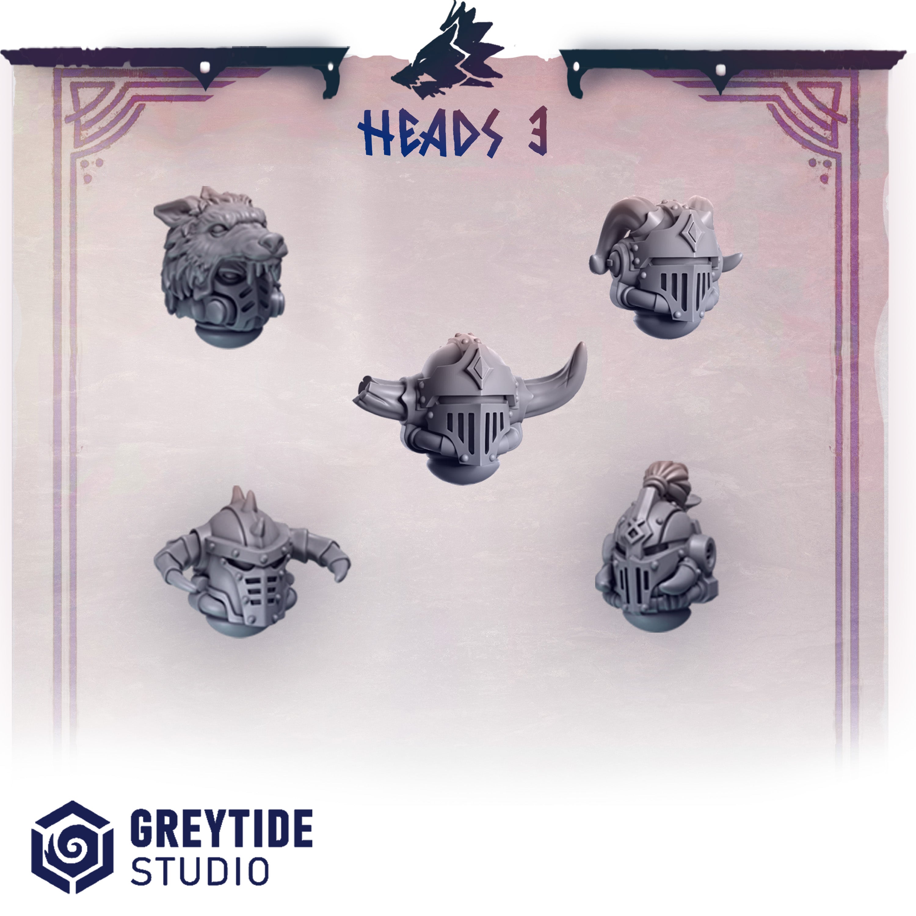 GreyTide Studio - Heads 3 Primal Hounds