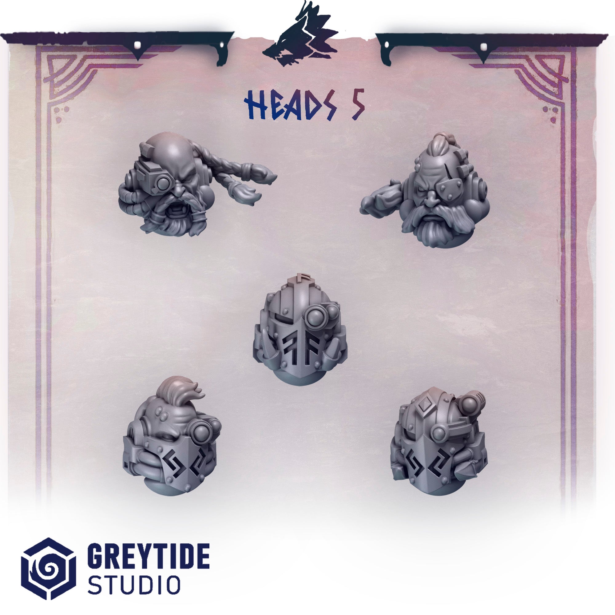 GreyTide Studio - Heads 5 Primal Hounds