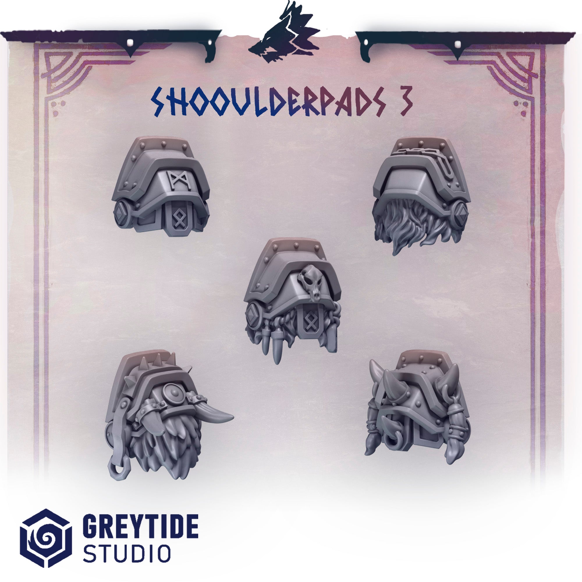 GreyTide Studio - Shoulder Pads 3 Primal Hounds