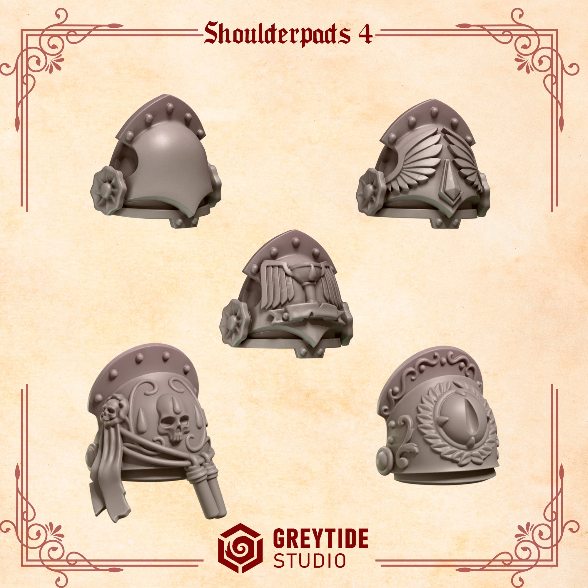 GreyTide Studio - Shoulder Pads 4 Crimson Lords