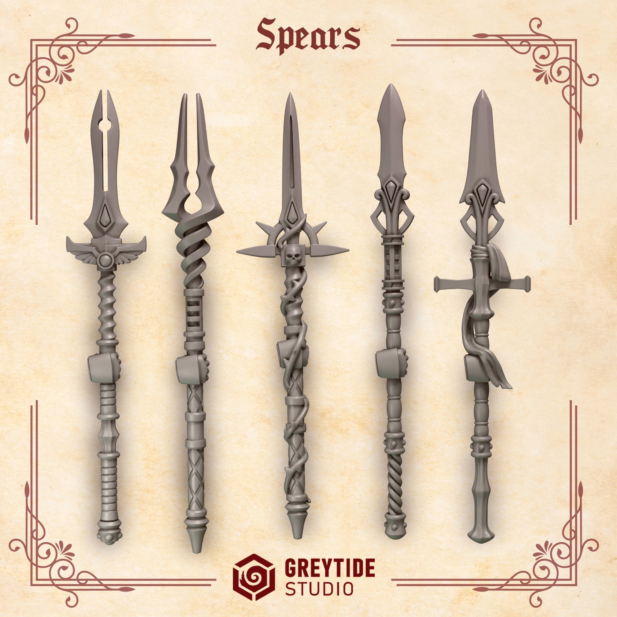 GreyTide Studio - Spears Crimson Lords