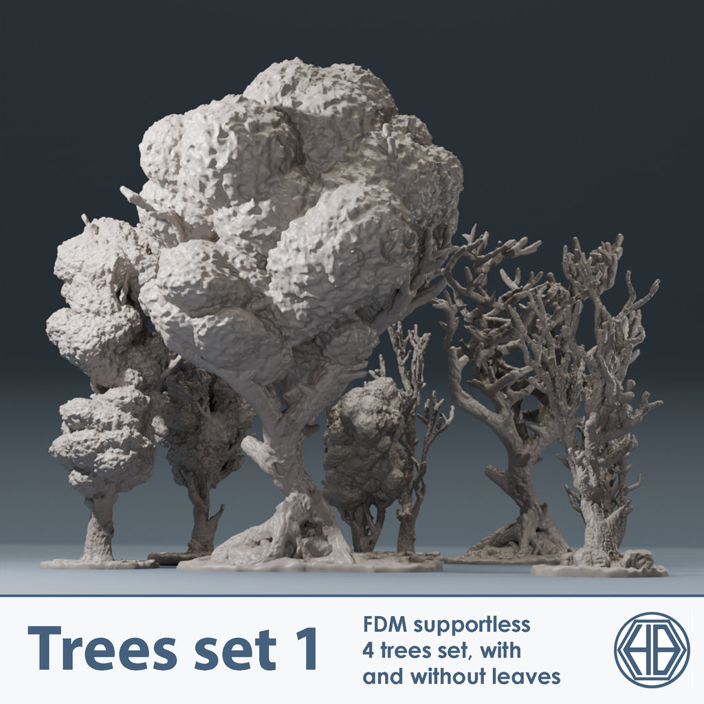 Trees | 32mm Wargaming Terrain | Modular Terrain | HexBrick